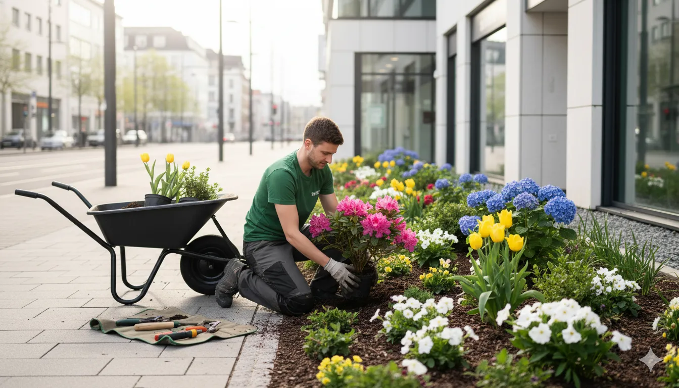 Beetgestaltung und Pflanzflächenpflege