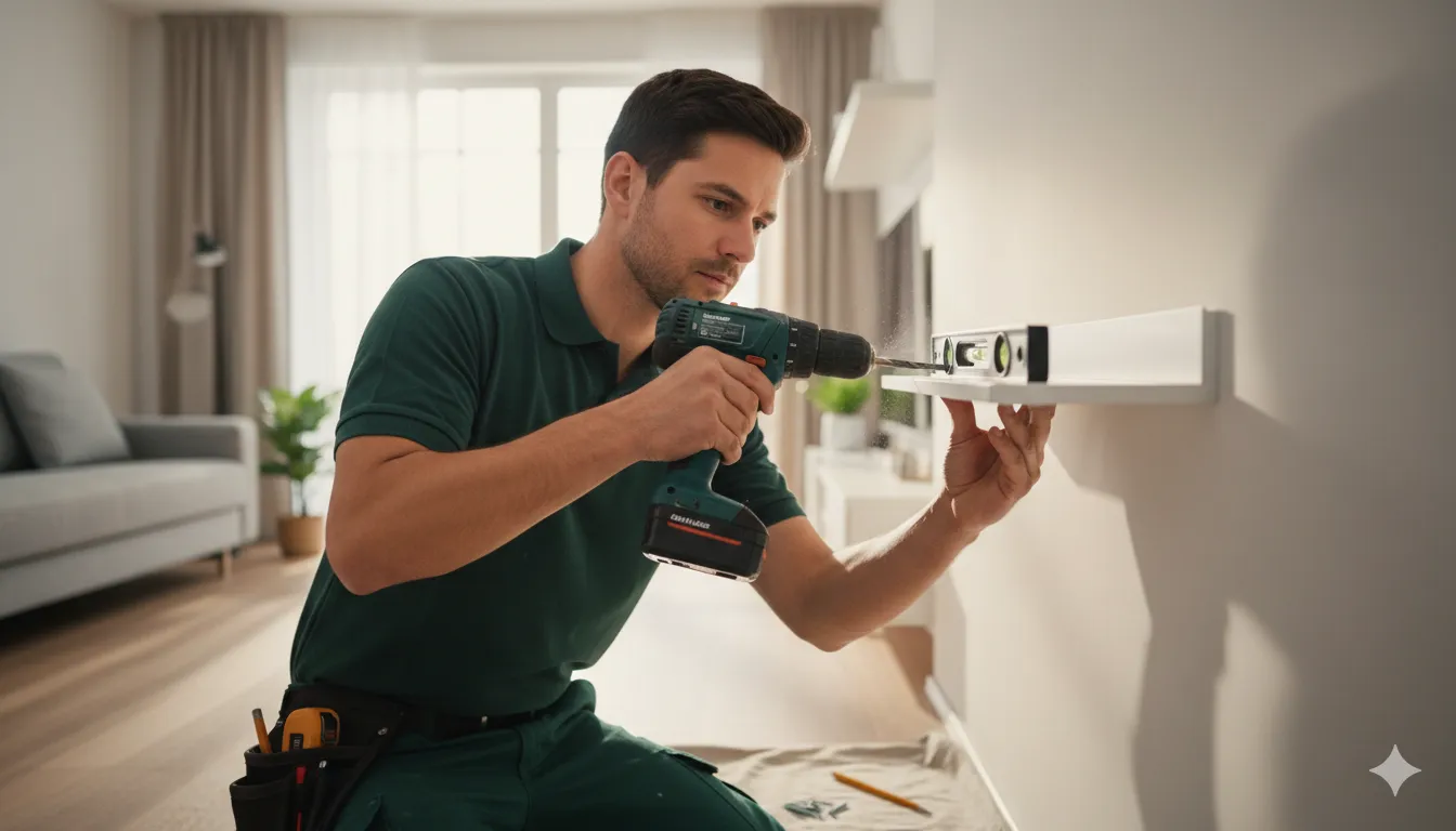 Montagearbeiten in einer Immobilie