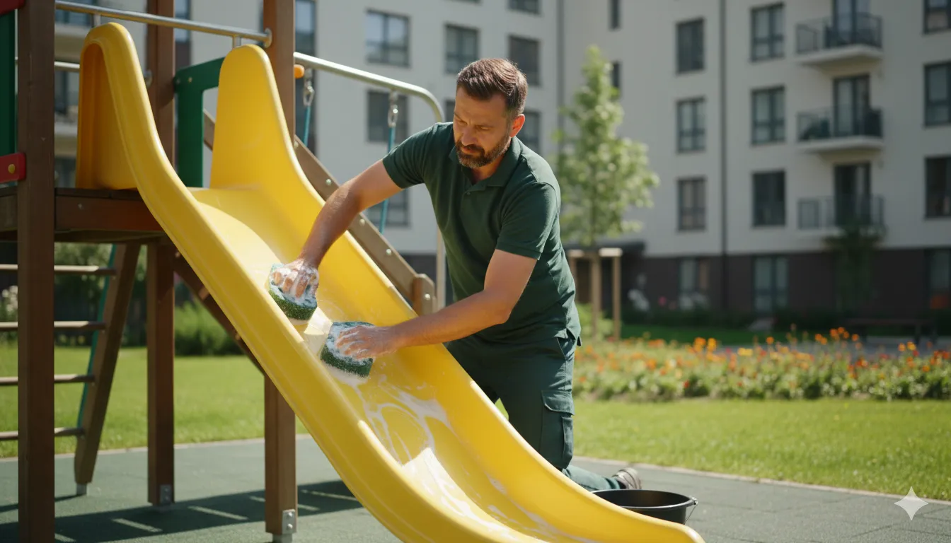 Reinigung und Pflege eines Spielgeräts